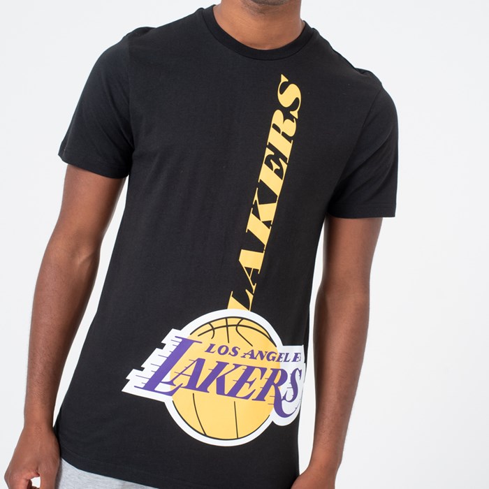 LA Lakers Logo Miesten T-paita Mustat - New Era Vaatteet Verkossa FI-894753